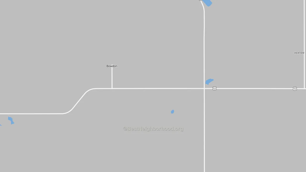 Transit Grade map of 58418, ND