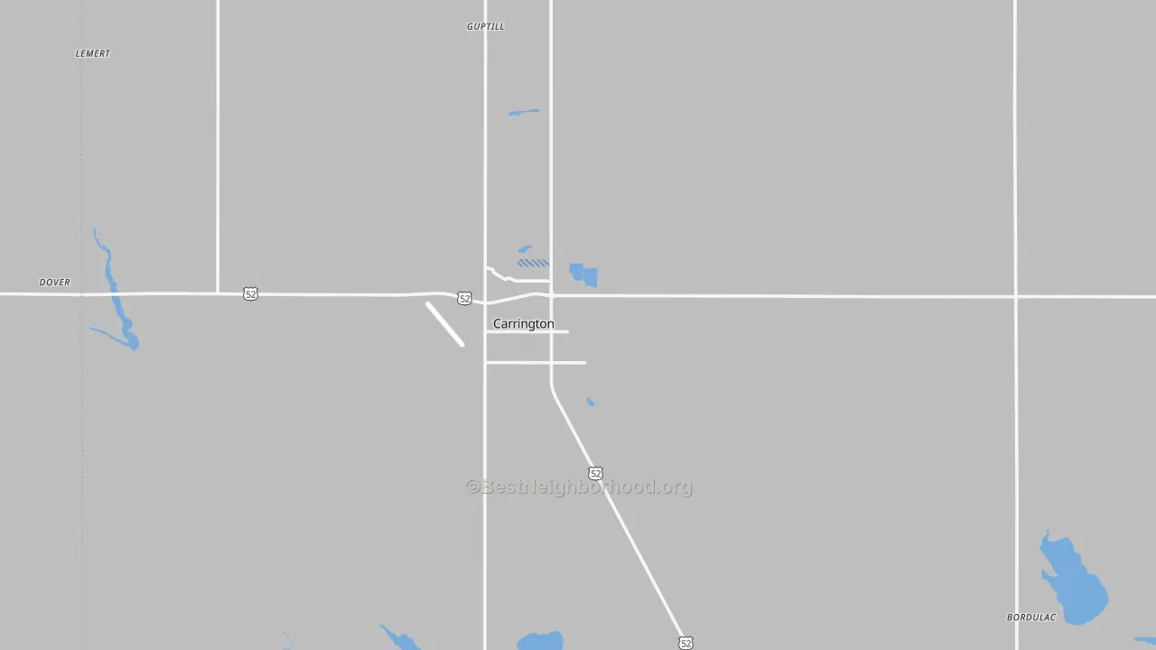Transit Grade map of 58421, ND