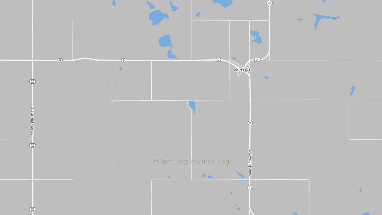 Transit Grade map of 58426, ND
