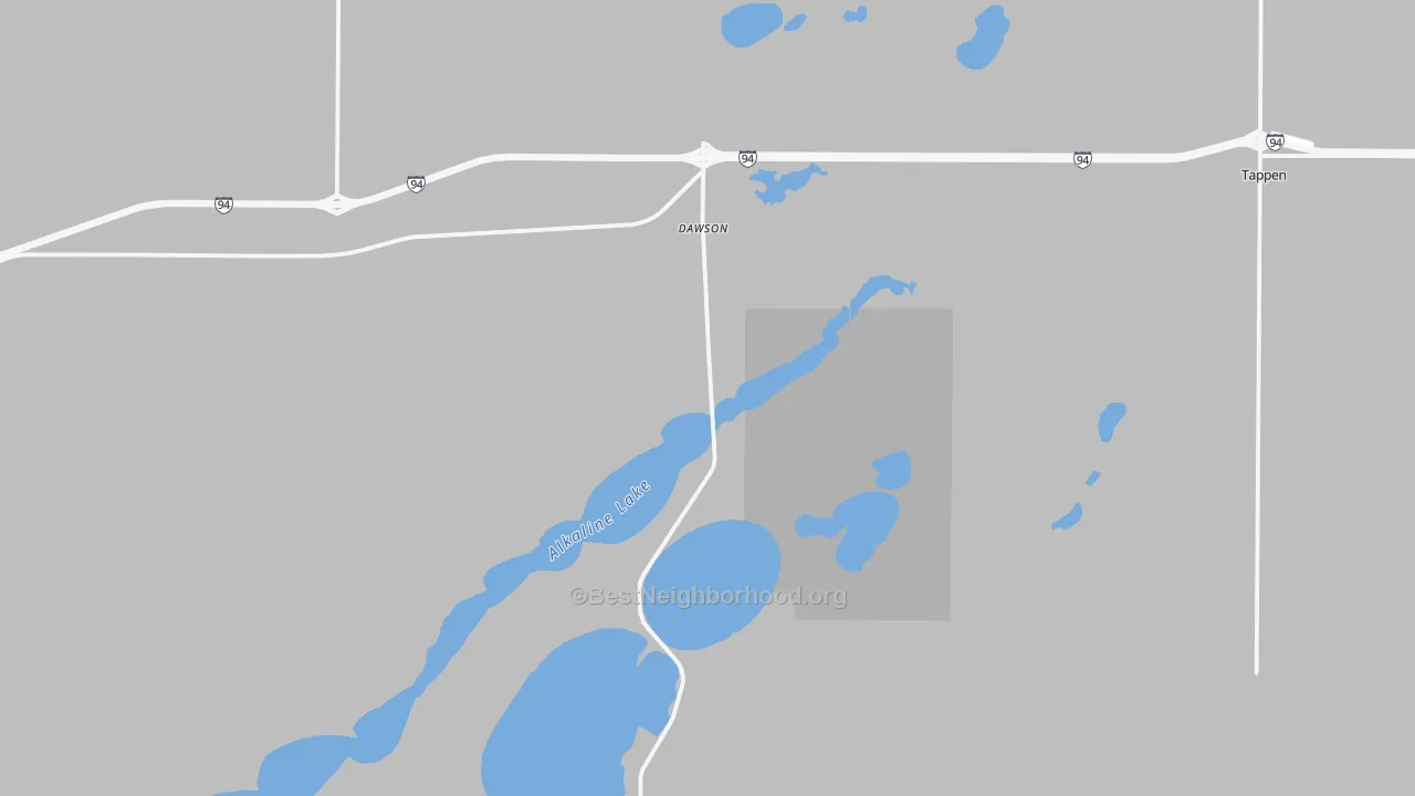 Transit Grade map of 58428, ND