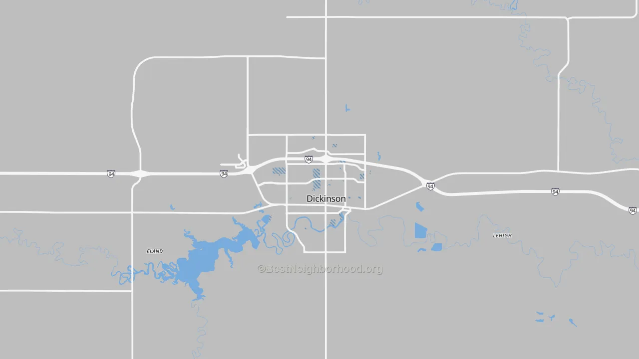 Transit Grade map of 58601, ND