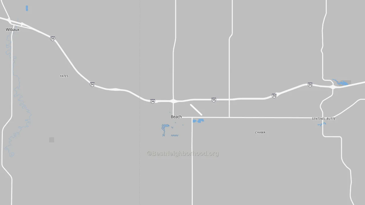 Transit Grade map of 58621, ND