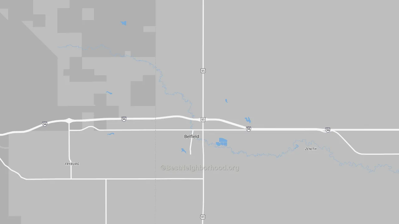 Transit Grade map of 58622, ND