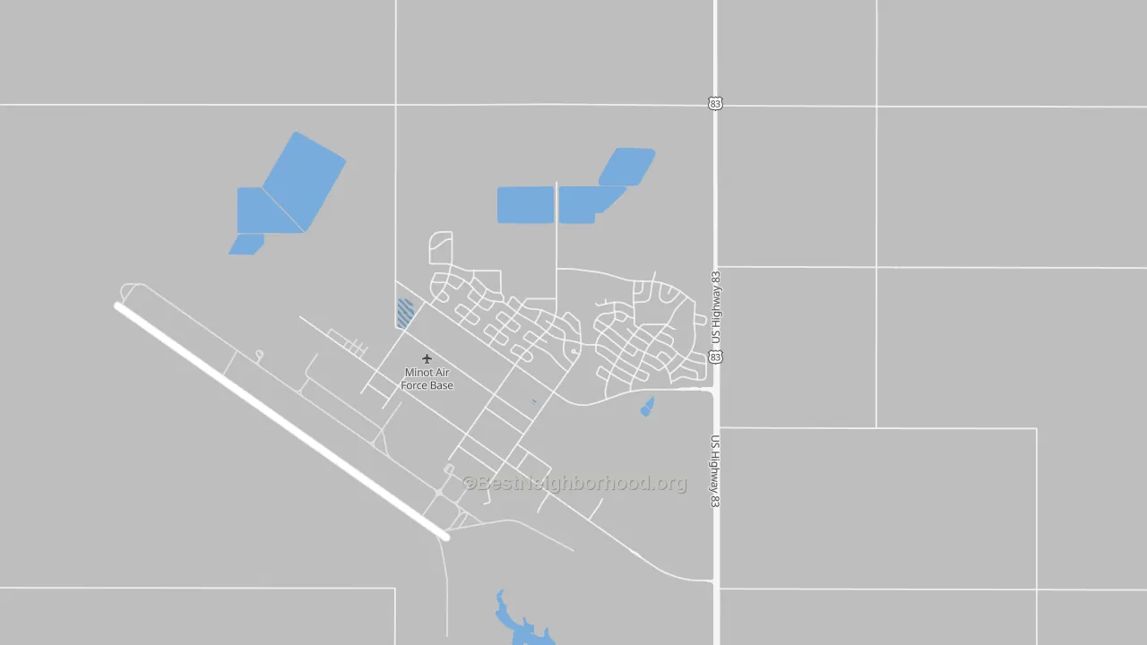 Transit Grade map of 58704, ND