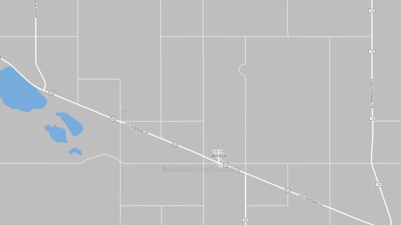Transit Grade map of 58712, ND