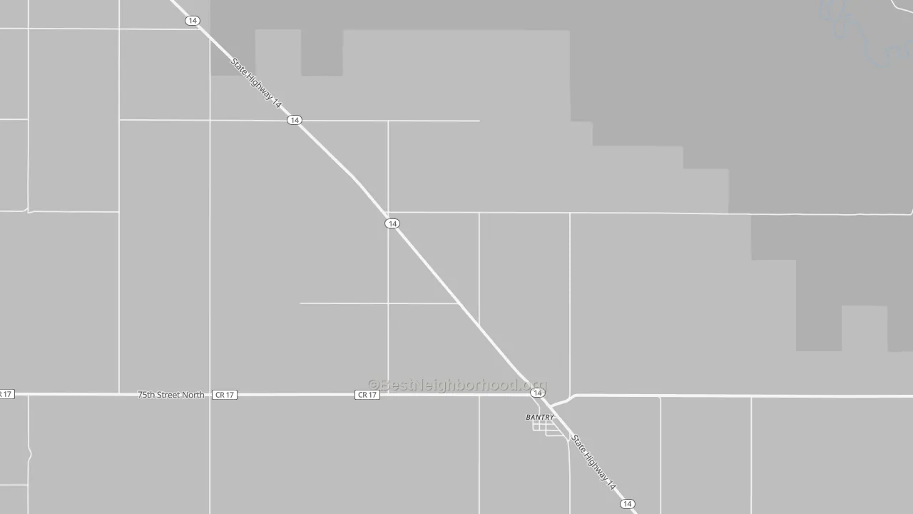 Transit Grade map of 58713, ND