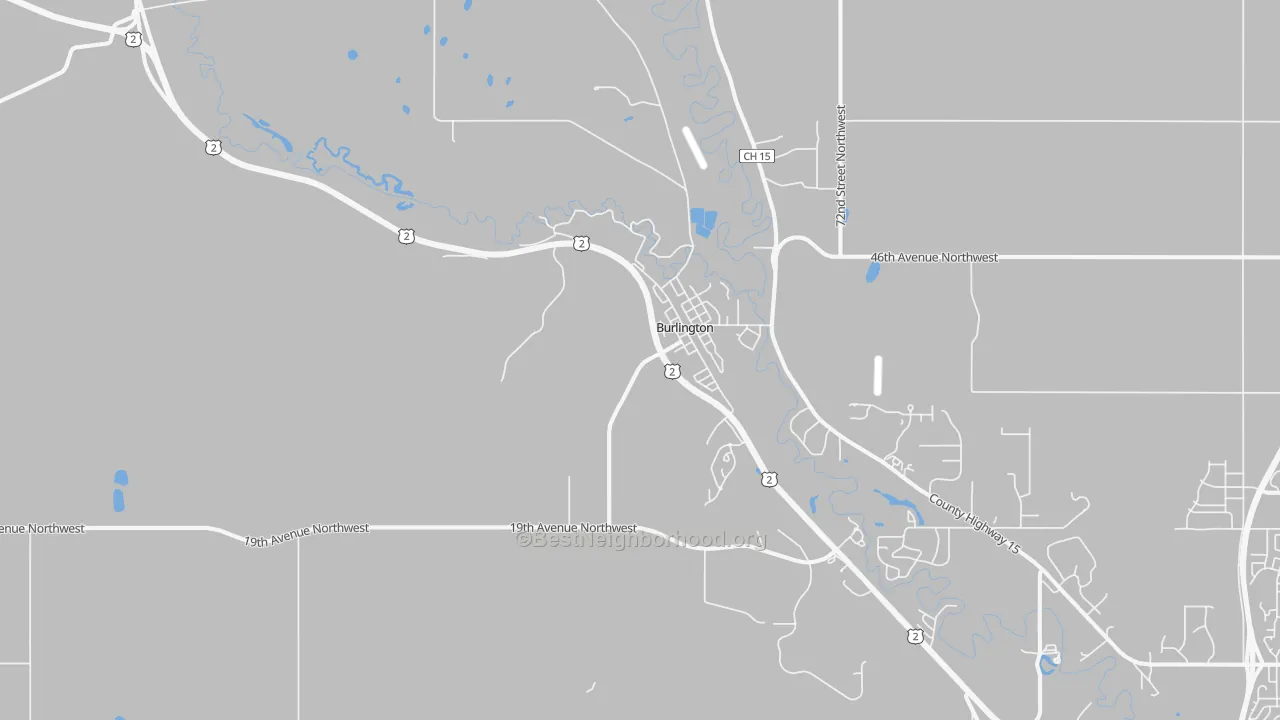 Transit Grade map of 58722, ND