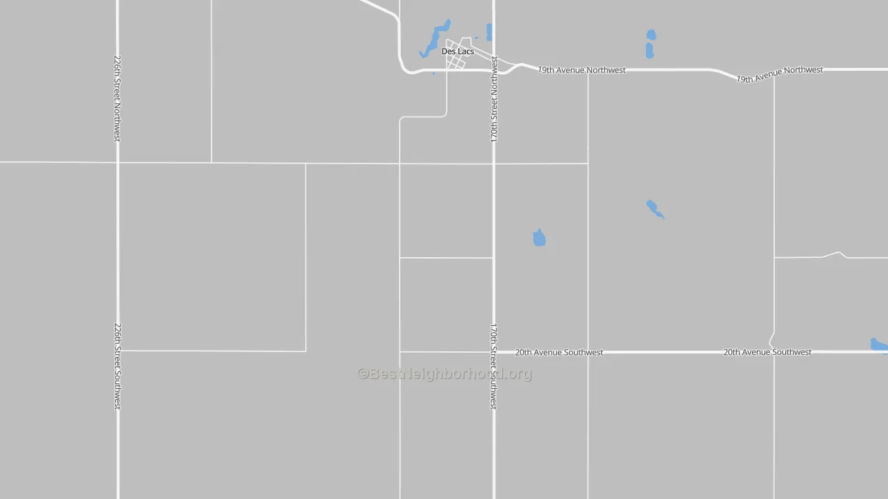 Transit Grade map of 58733, ND