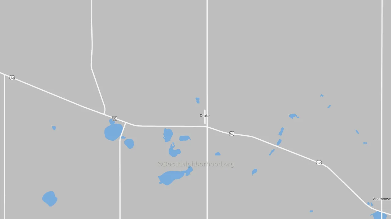 Transit Grade map of 58736, ND