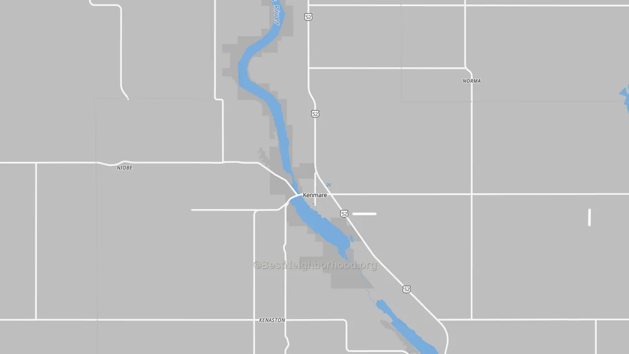 Transit Grade map of 58746, ND