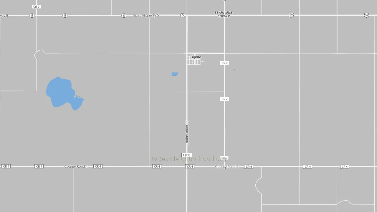 Transit Grade map of 58752, ND