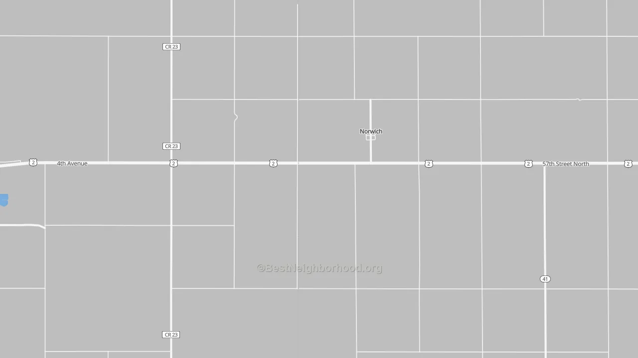 Transit Grade map of 58768, ND