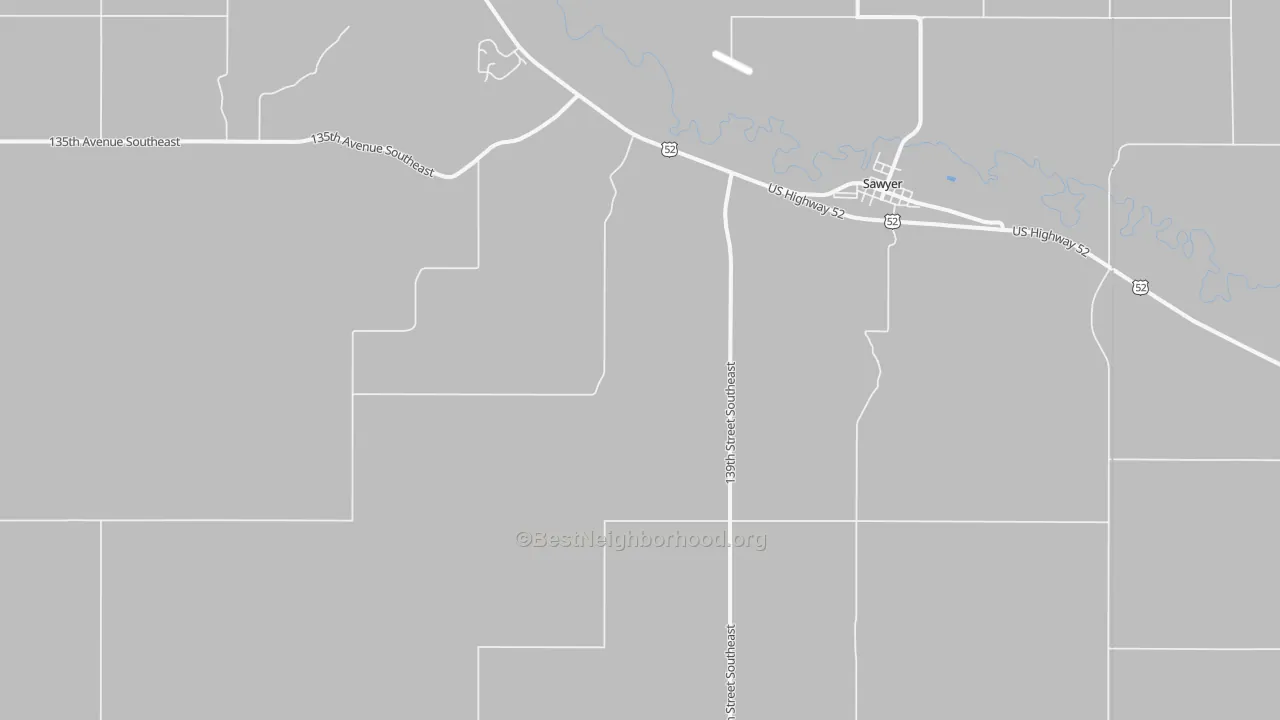 Transit Grade map of 58781, ND