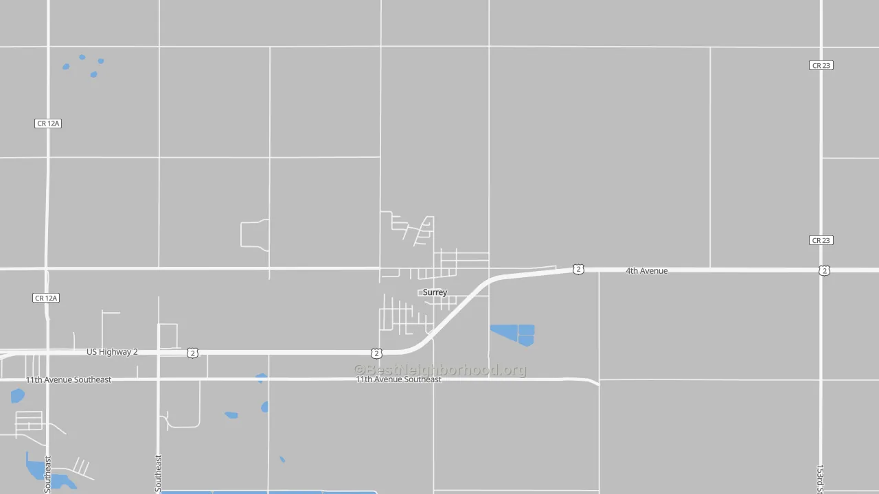 Transit Grade map of 58785, ND