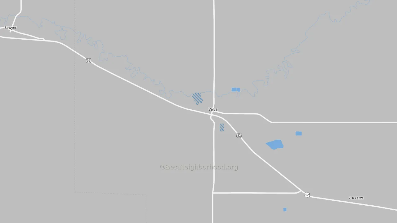 Transit Grade map of 58790, ND