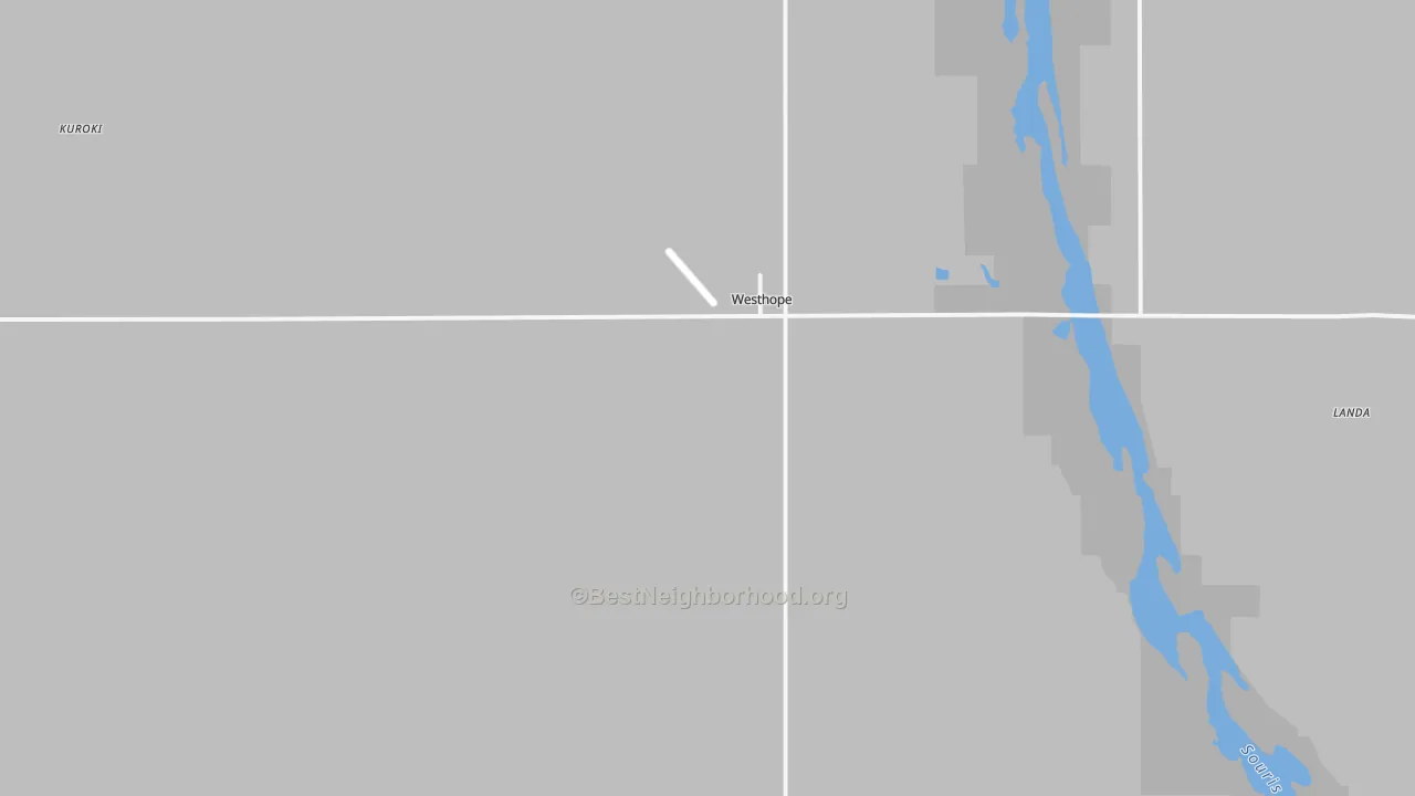 Transit Grade map of 58793, ND