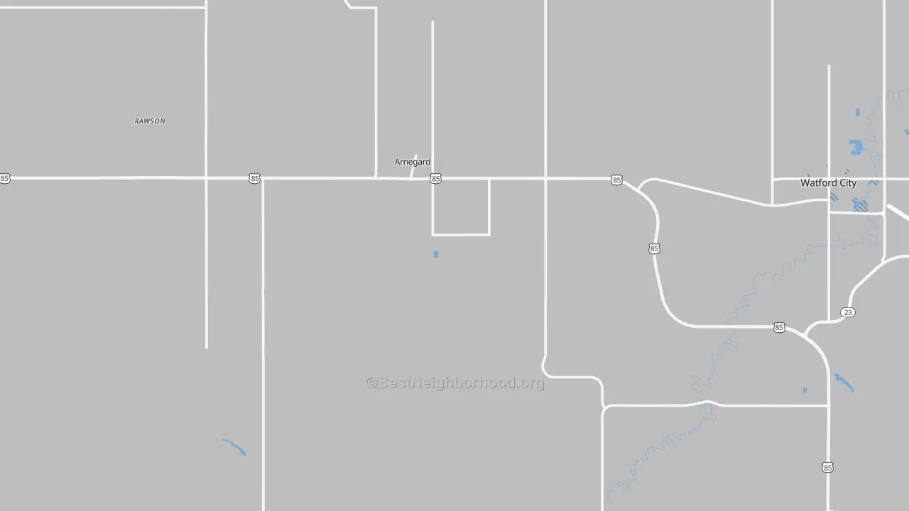 Transit Grade map of 58835, ND