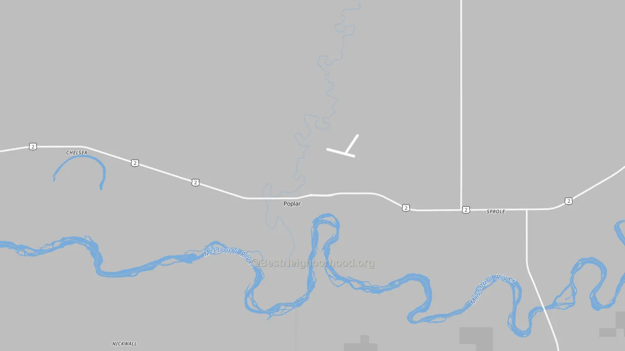 Transit Grade map of 59255, MT