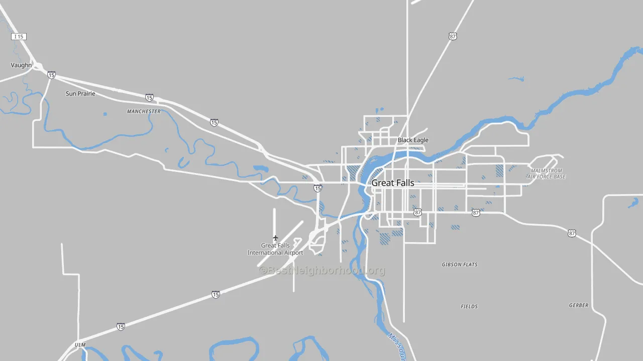 Transit Grade map of 59404, MT