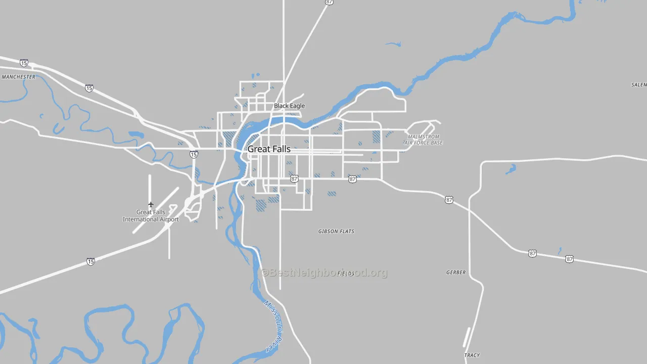 Transit Grade map of 59405, MT