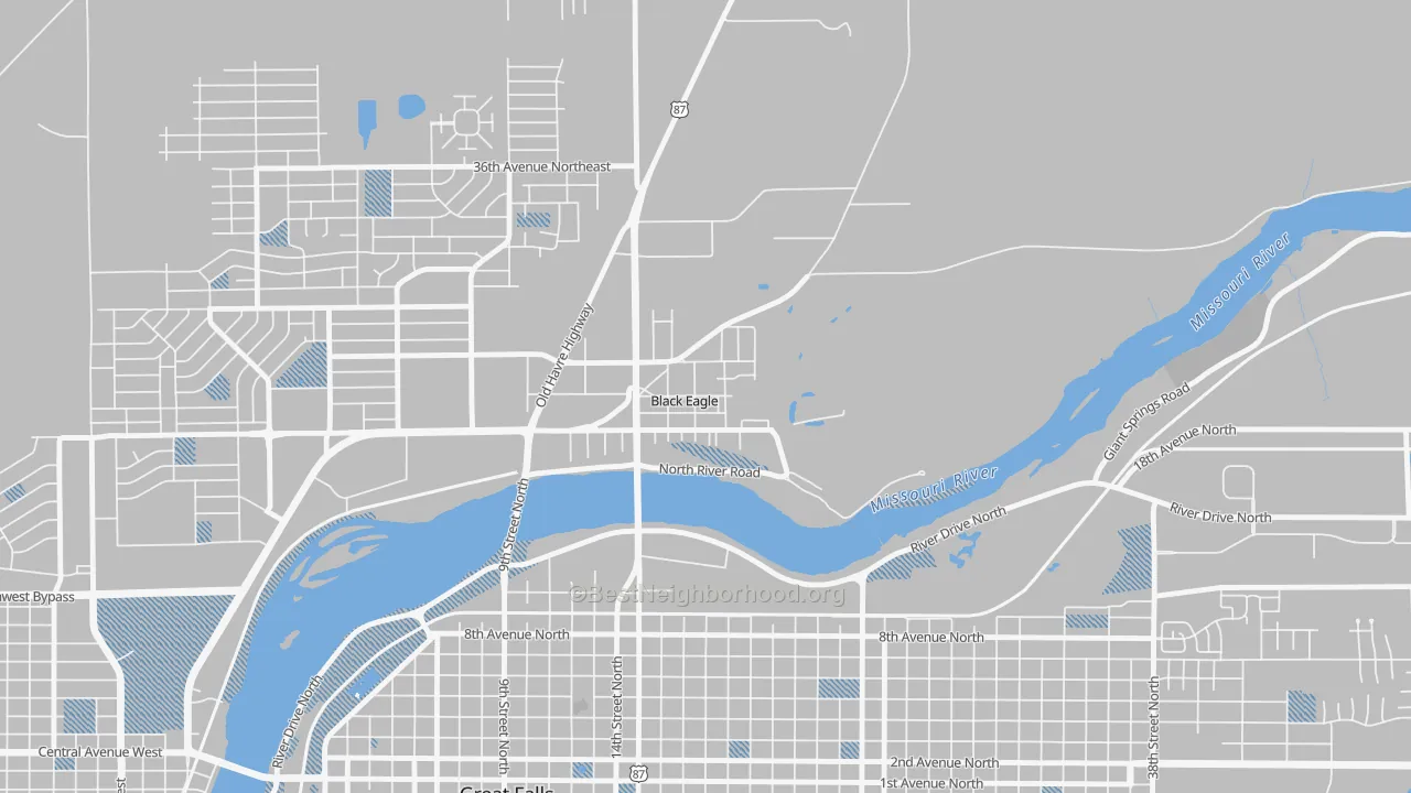 Transit Grade map of 59414, MT