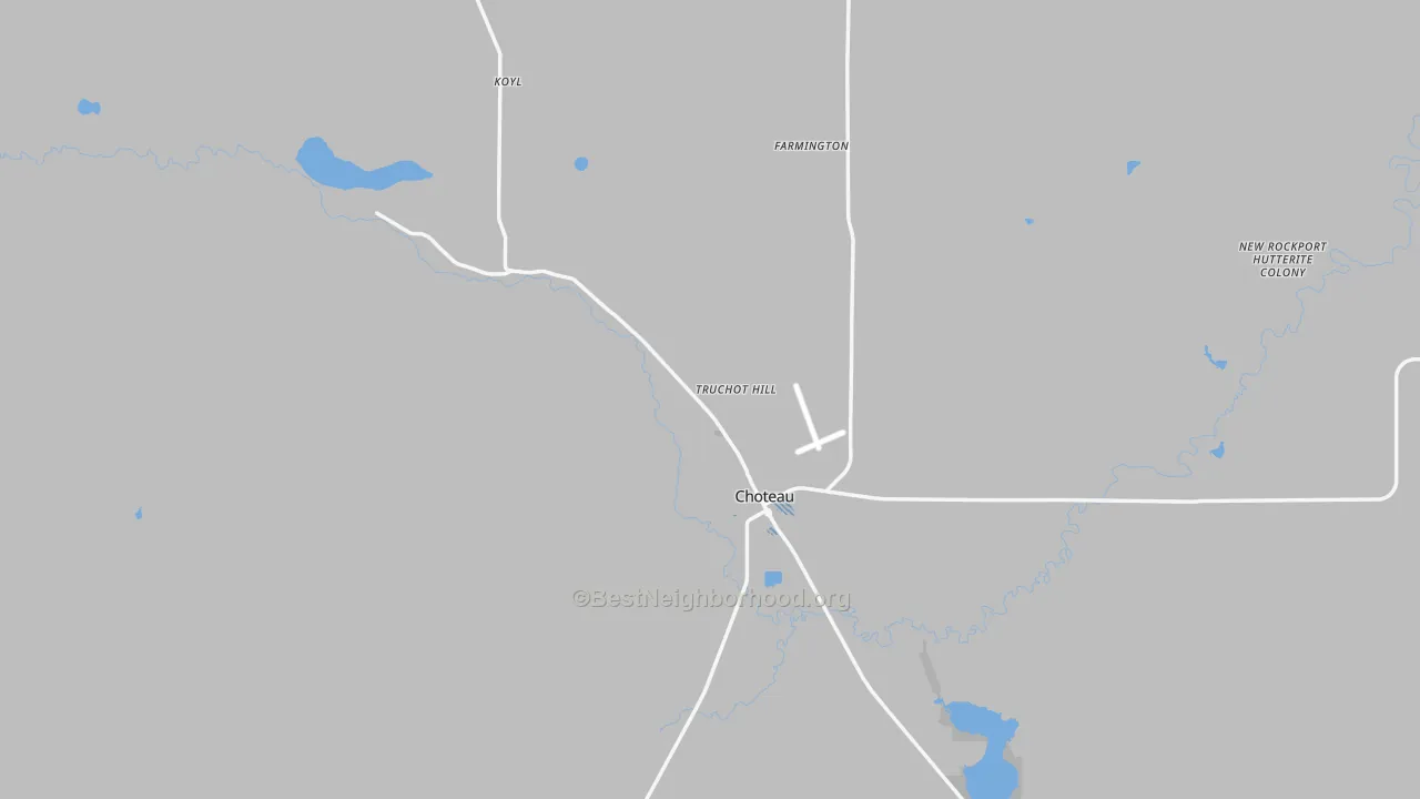 Transit Grade map of 59422, MT