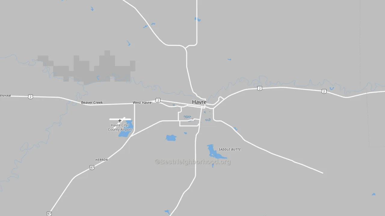 Transit Grade map of 59501, MT