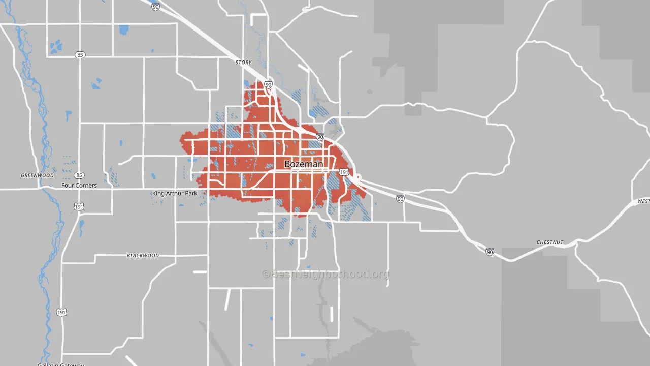 Transit Grade map of 59715, MT
