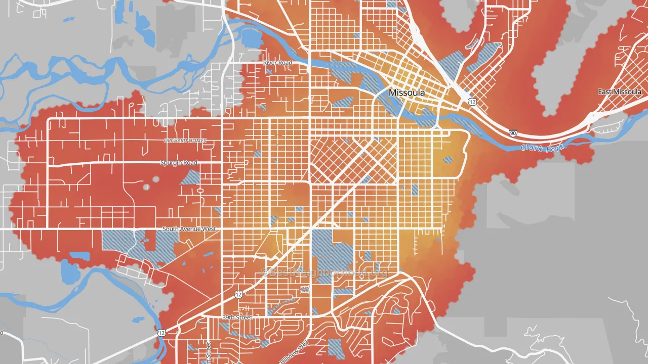 Transit Grade map of 59801, MT