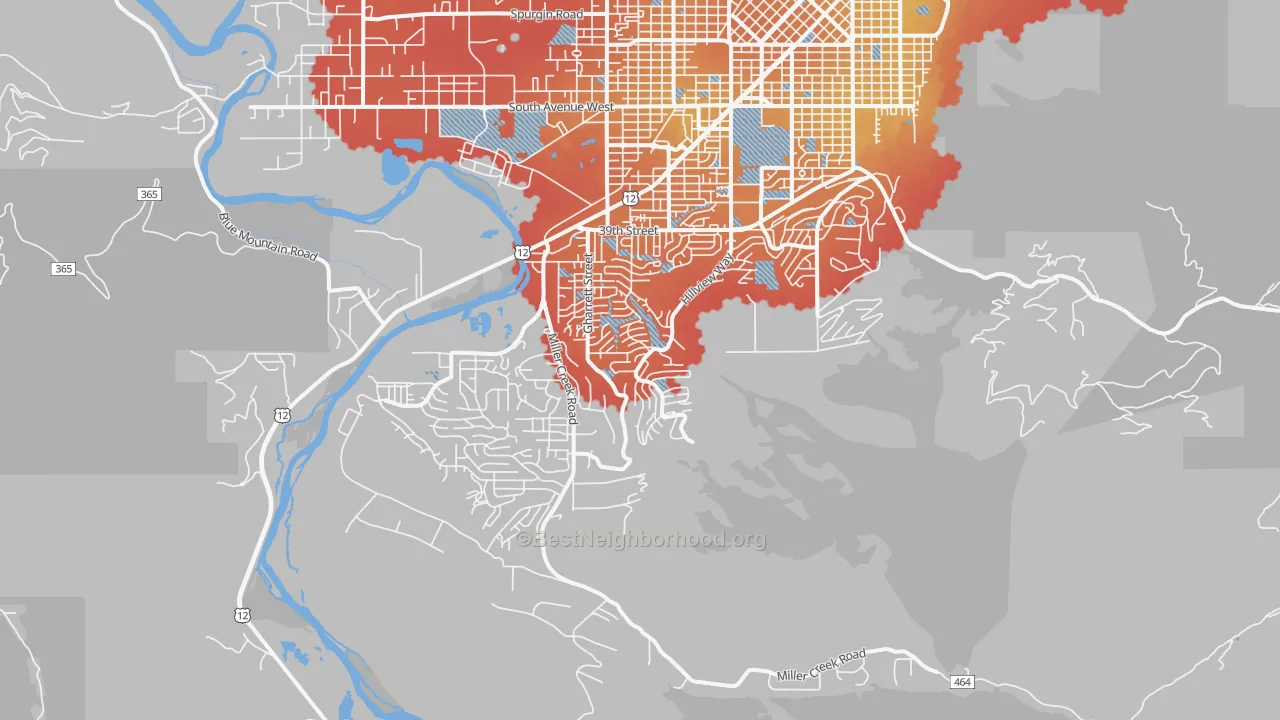 Transit Grade map of 59803, MT