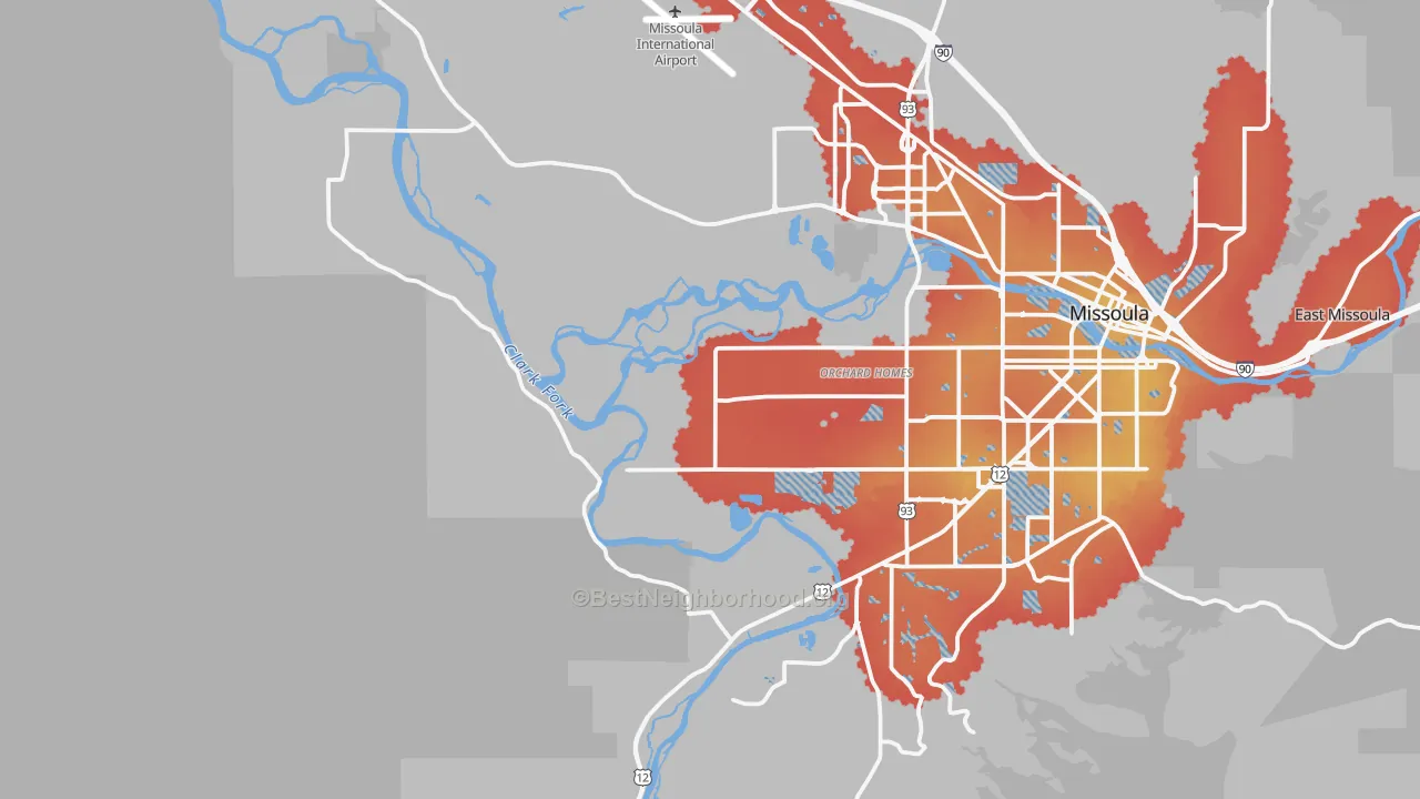 Transit Grade map of 59804, MT