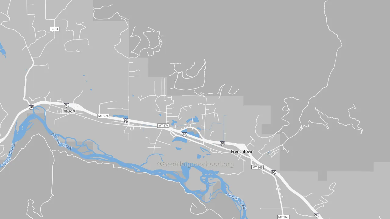 Transit Grade map of 59834, MT