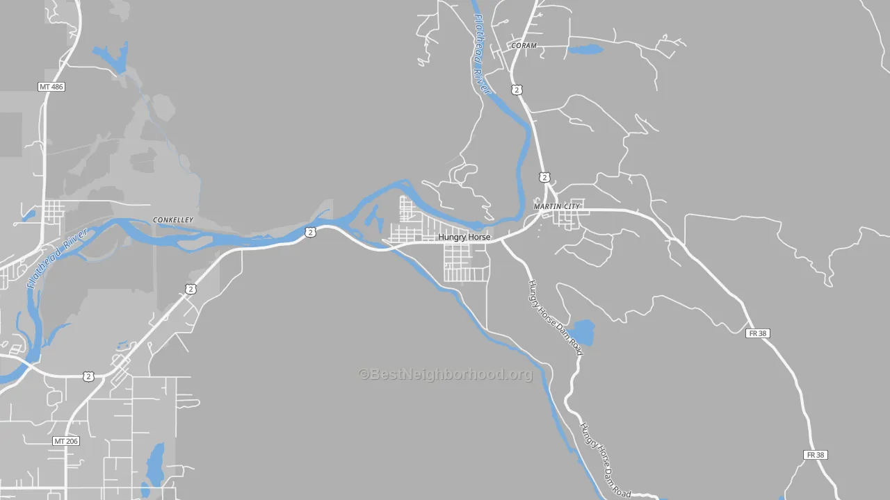 Transit Grade map of 59919, MT
