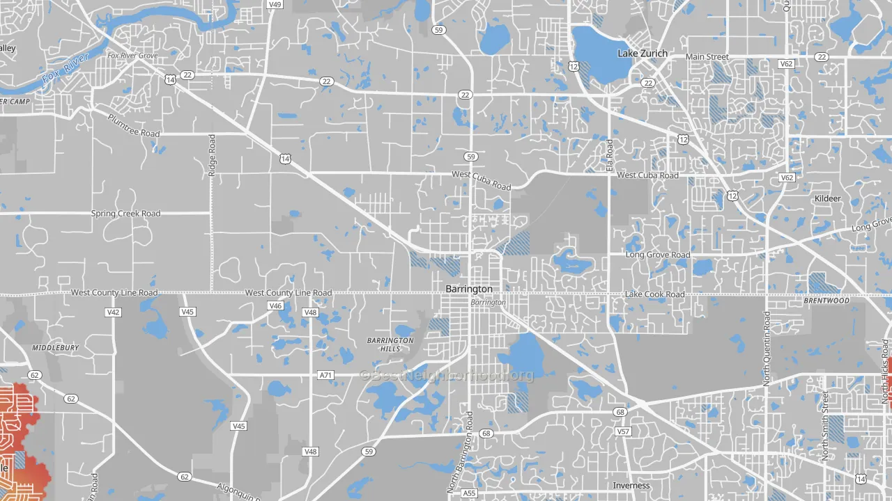 Transit Grade map of 60010, IL