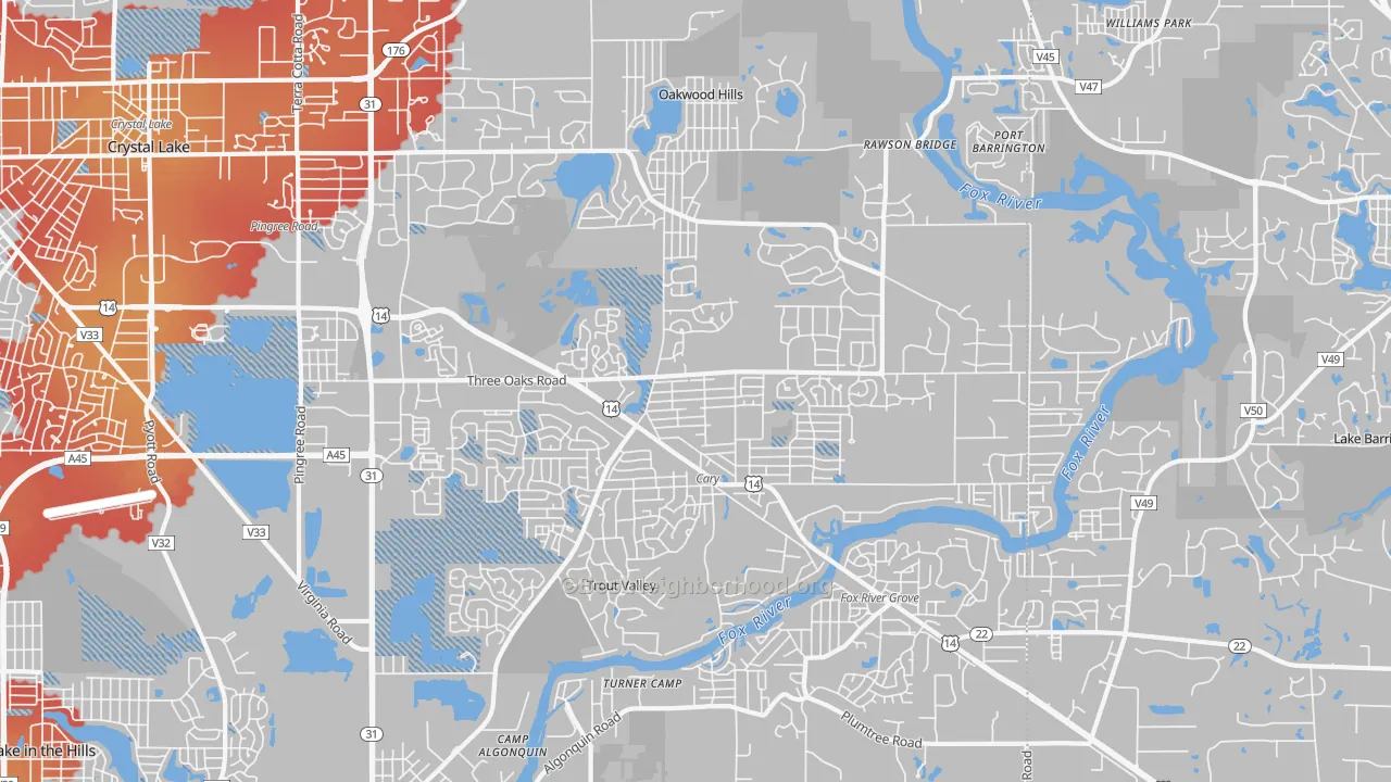 Transit Grade map of 60013, IL