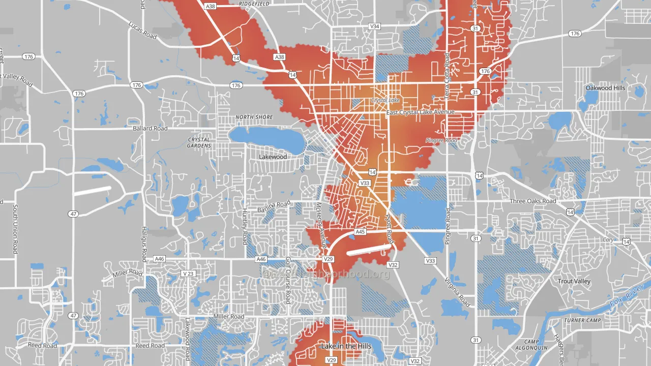 Transit Grade map of 60014, IL