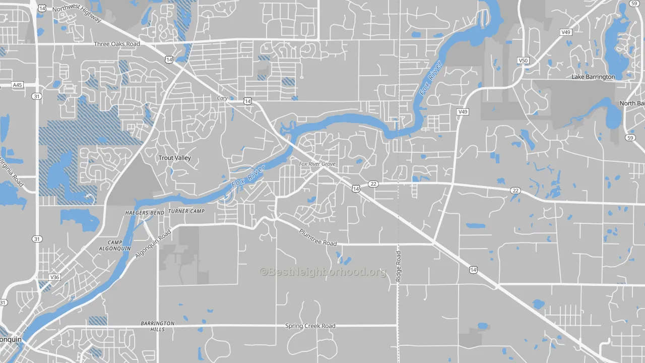 Transit Grade map of 60021, IL