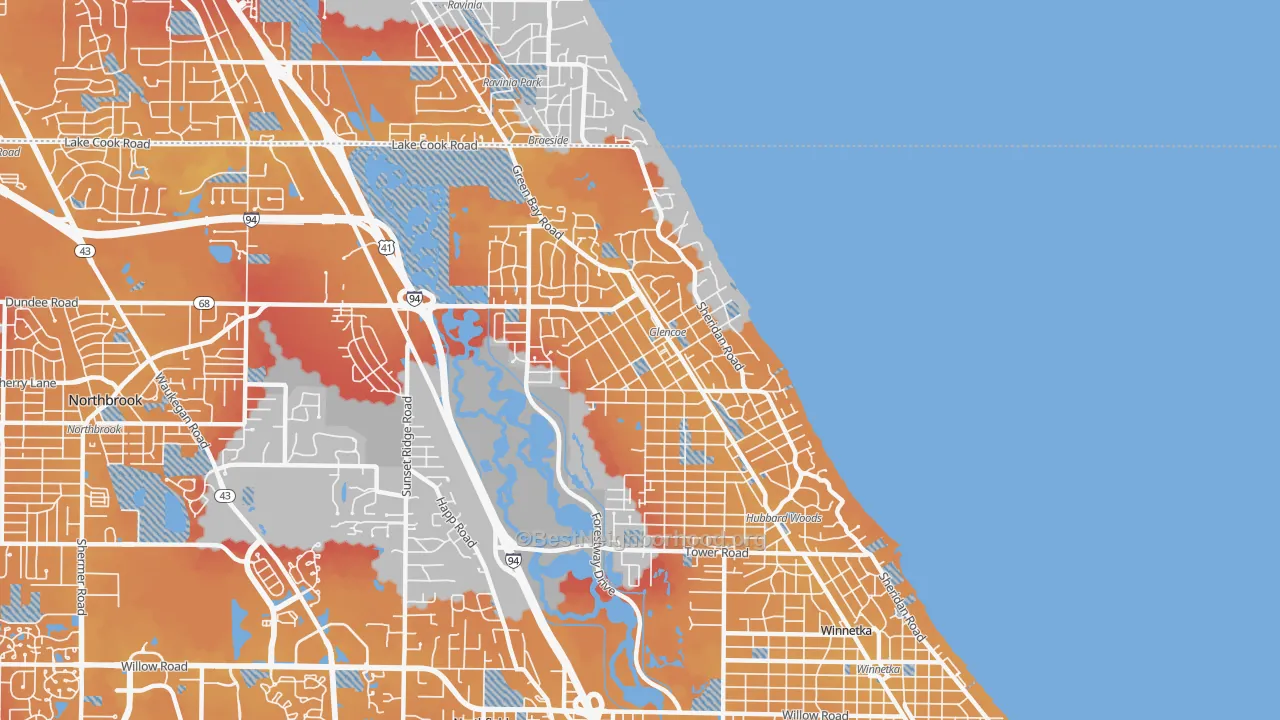 Transit Grade map of 60022, IL