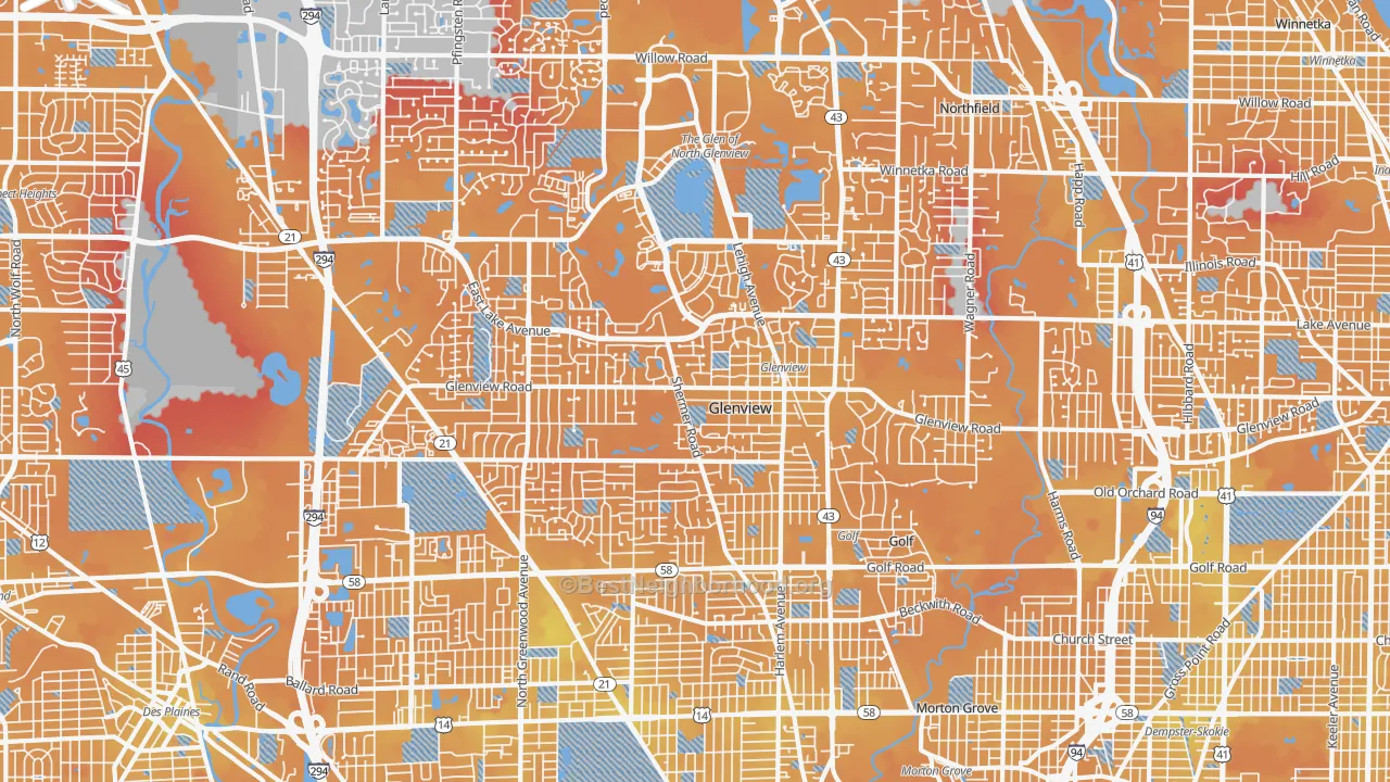 Transit Grade map of 60025, IL