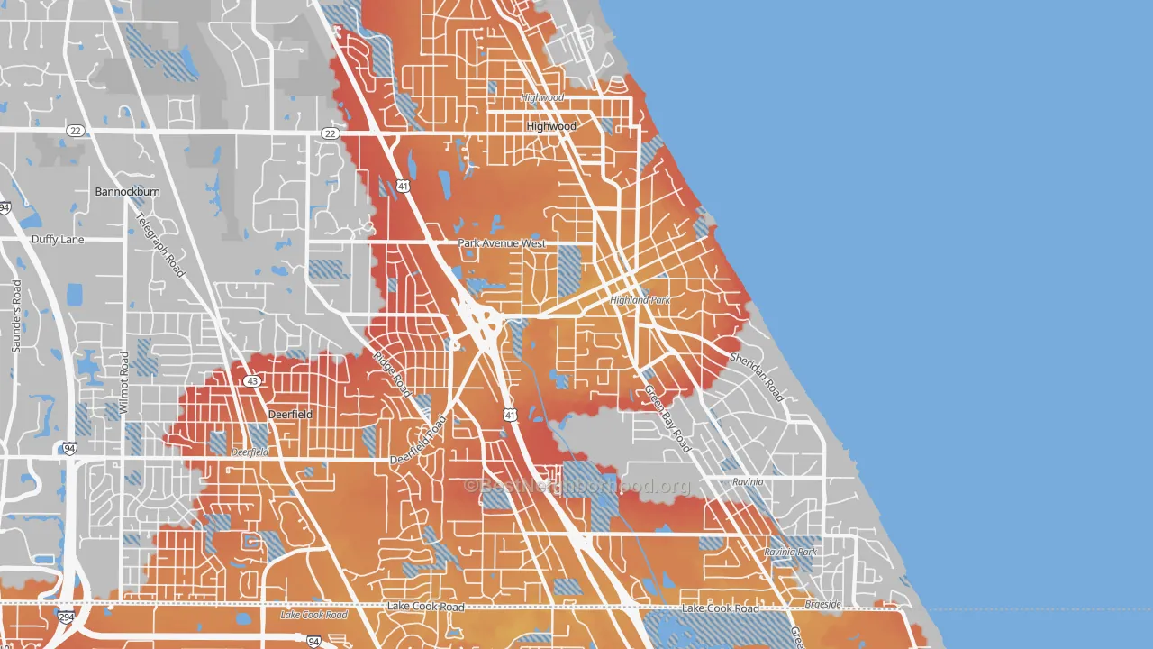 Transit Grade map of 60035, IL