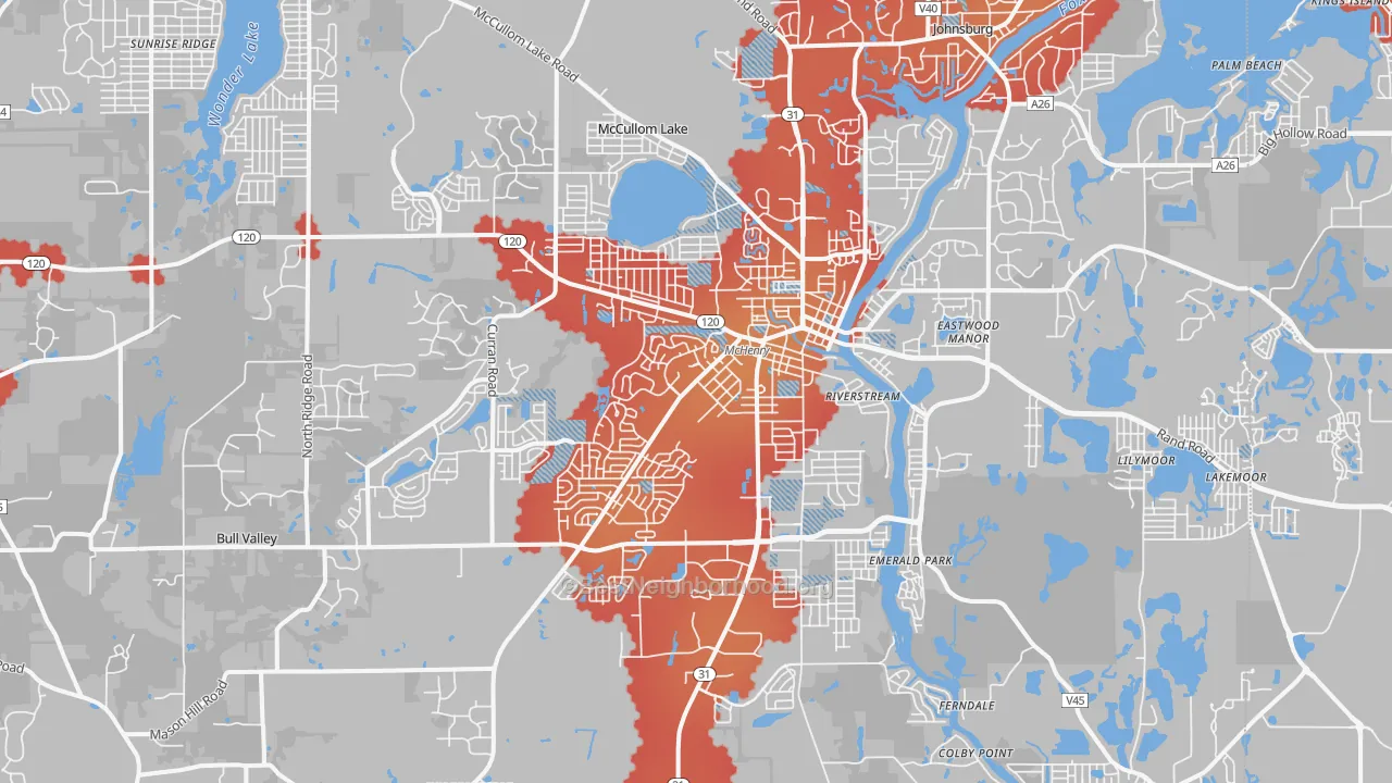 Transit Grade map of 60050, IL