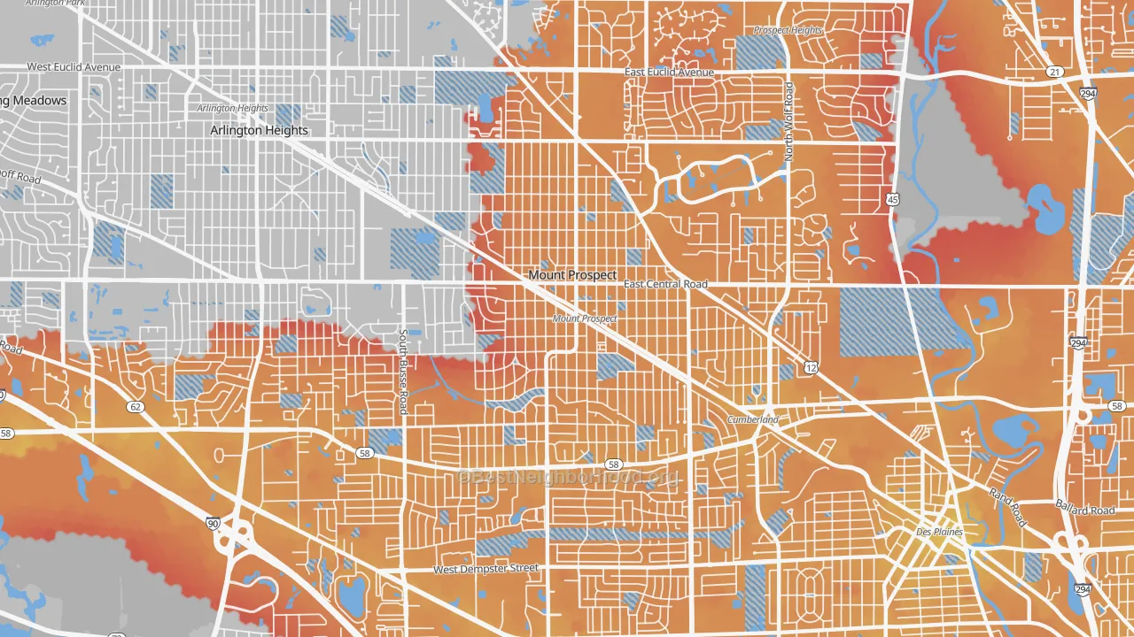 Transit Grade map of 60056, IL