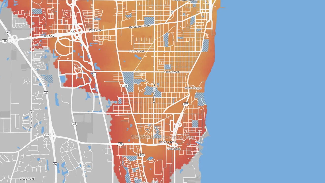 Transit Grade map of 60064, IL