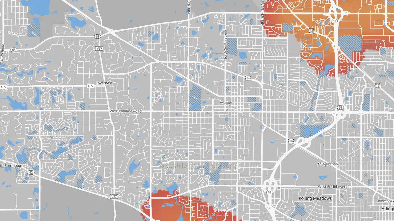 Transit Grade map of 60067, IL