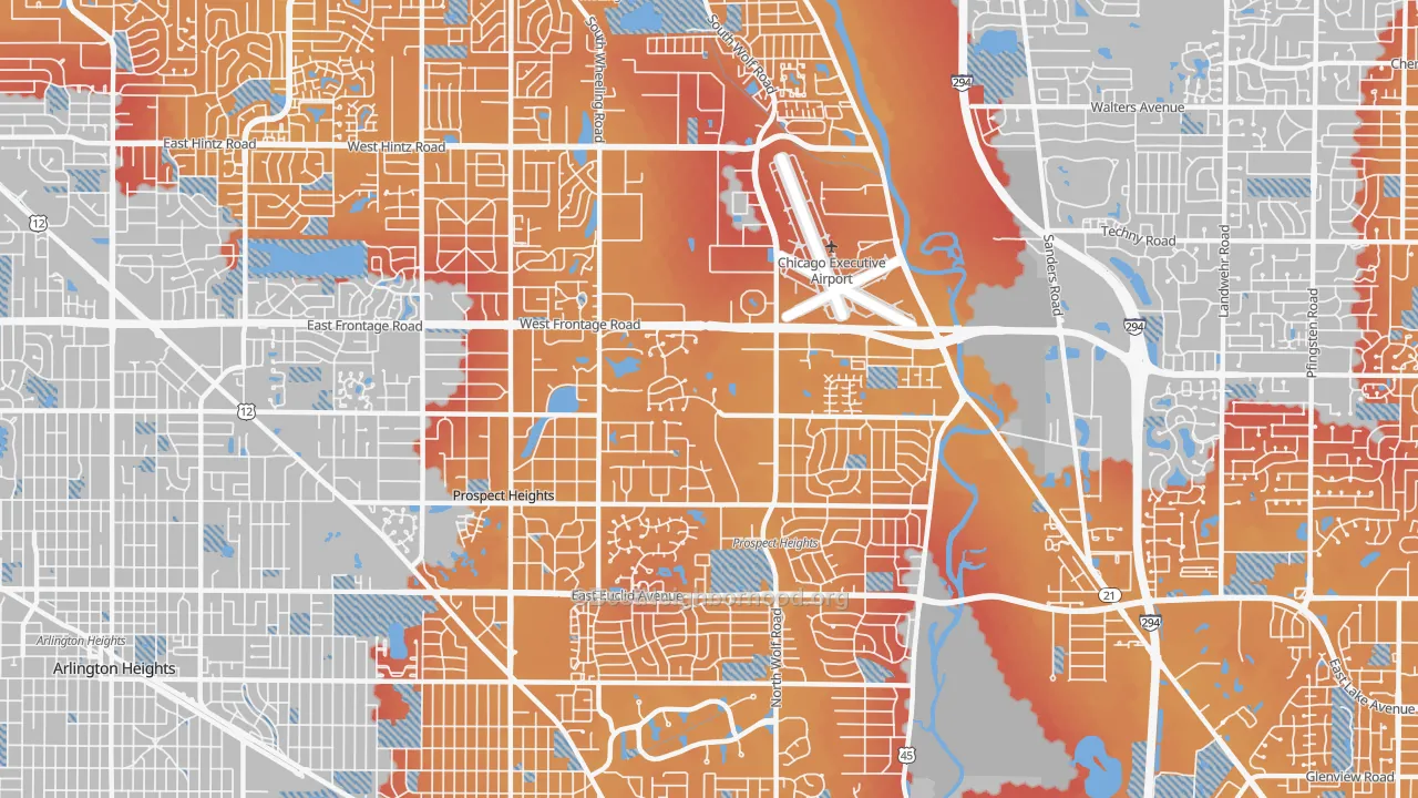 Transit Grade map of 60070, IL