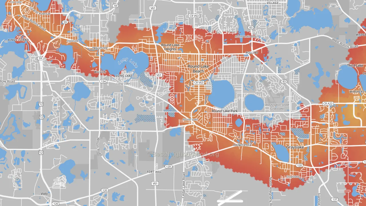 Transit Grade map of 60073, IL