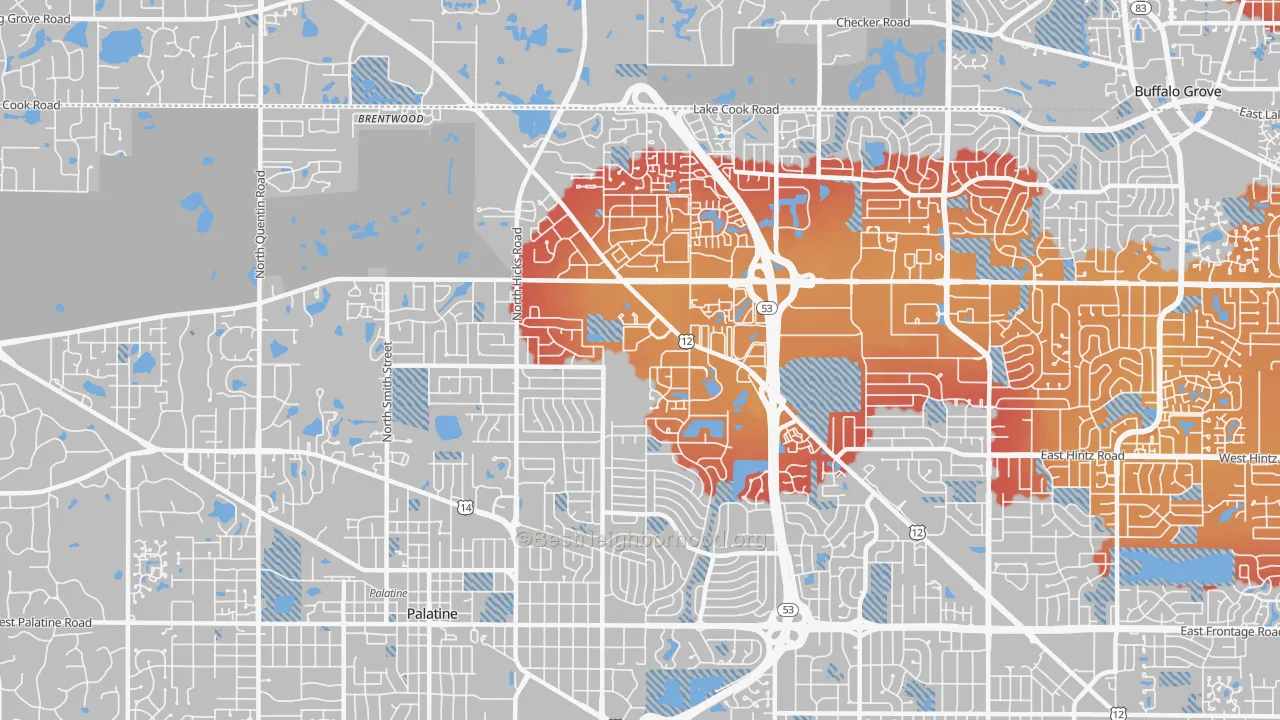 Transit Grade map of 60074, IL