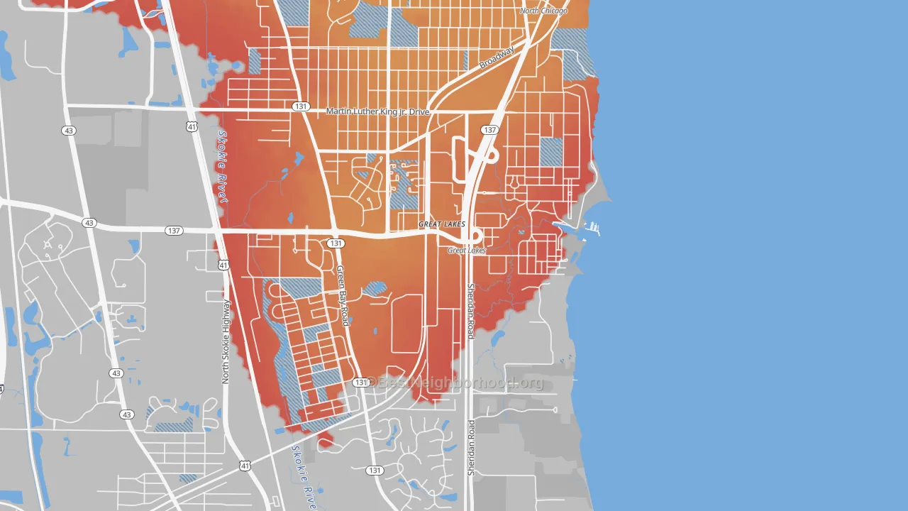Transit Grade map of 60088, IL