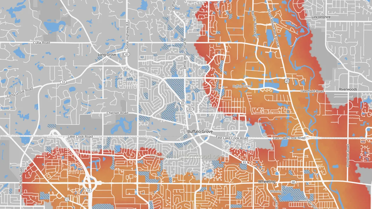 Transit Grade map of 60089, IL