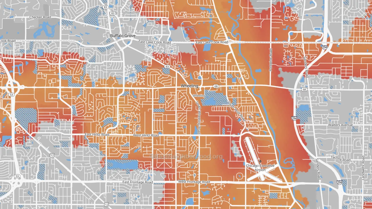 Transit Grade map of 60090, IL